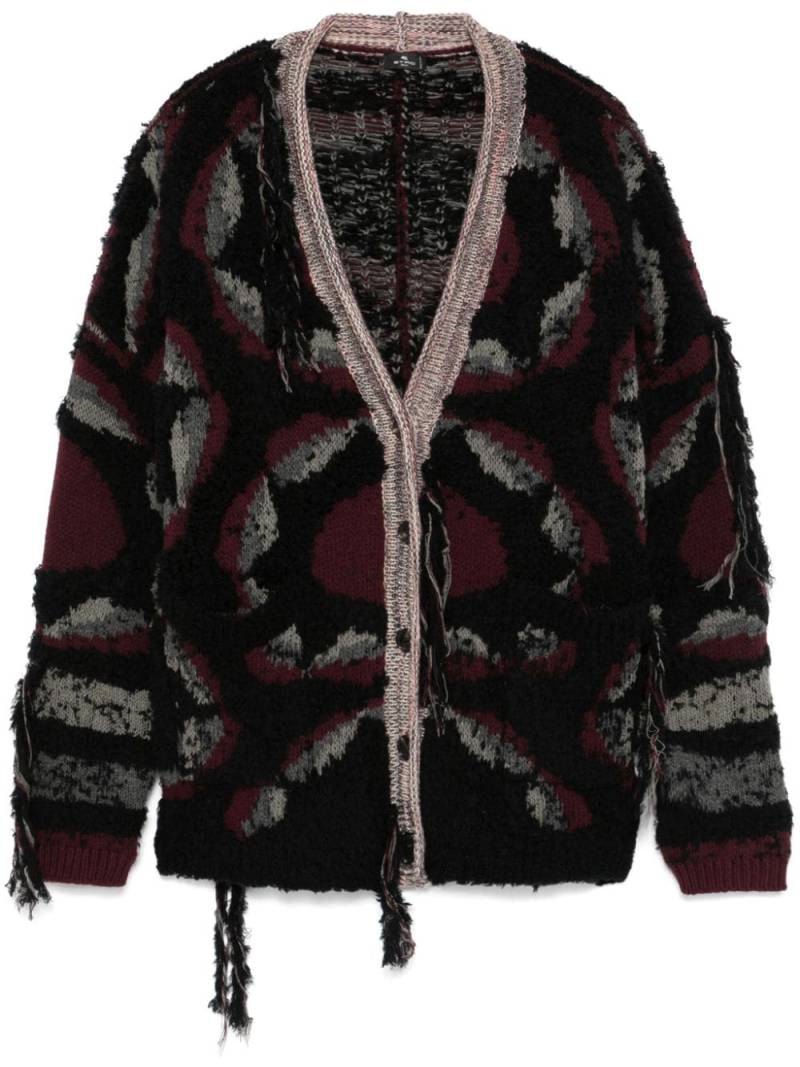 ETRO distressed-effect cardigan - Black von ETRO