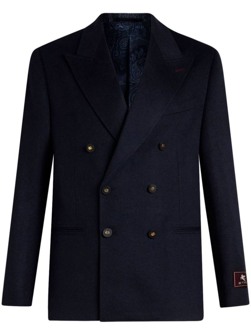 ETRO double-breasted cashmere blazer - Blue von ETRO