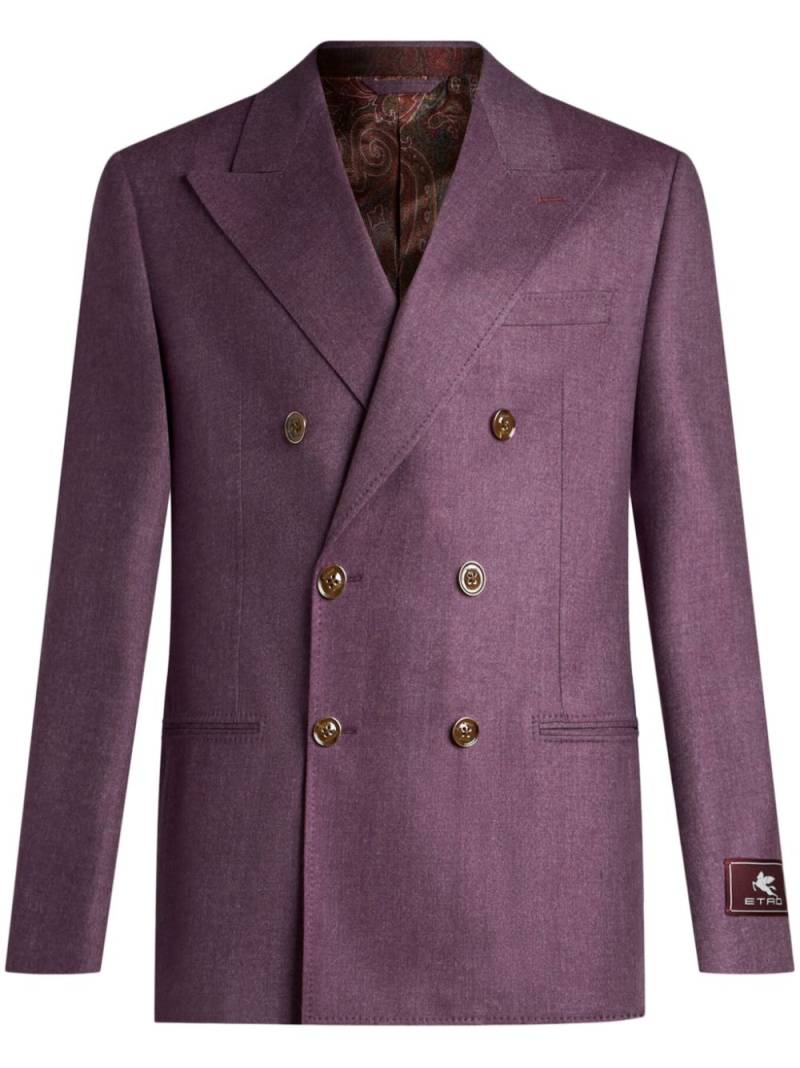 ETRO double-breasted cashmere blazer - Purple von ETRO