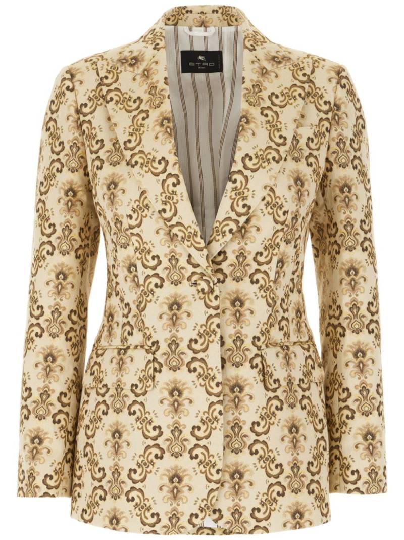 ETRO embroidered blazer - Neutrals von ETRO