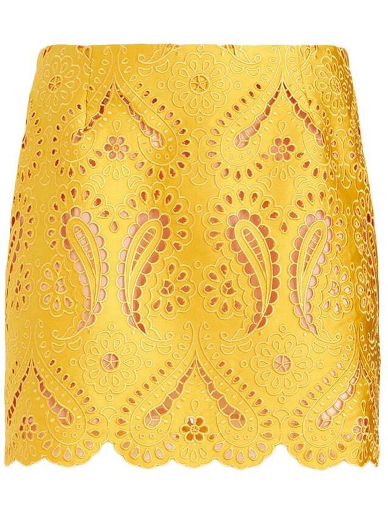 ETRO embroidered design mini skirt - Yellow von ETRO