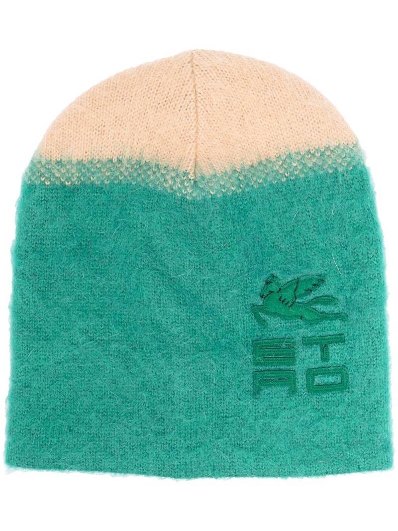 ETRO embroidered-logo beanie - Green von ETRO