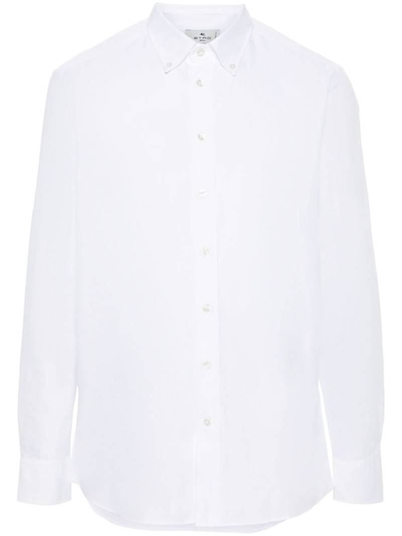 ETRO embroidered-logo cotton shirt - White von ETRO