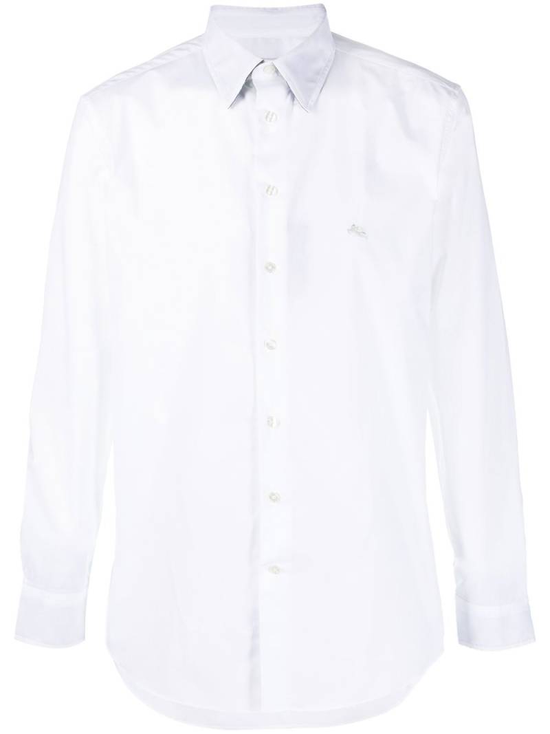 ETRO embroidered-logo cotton shirt - White von ETRO