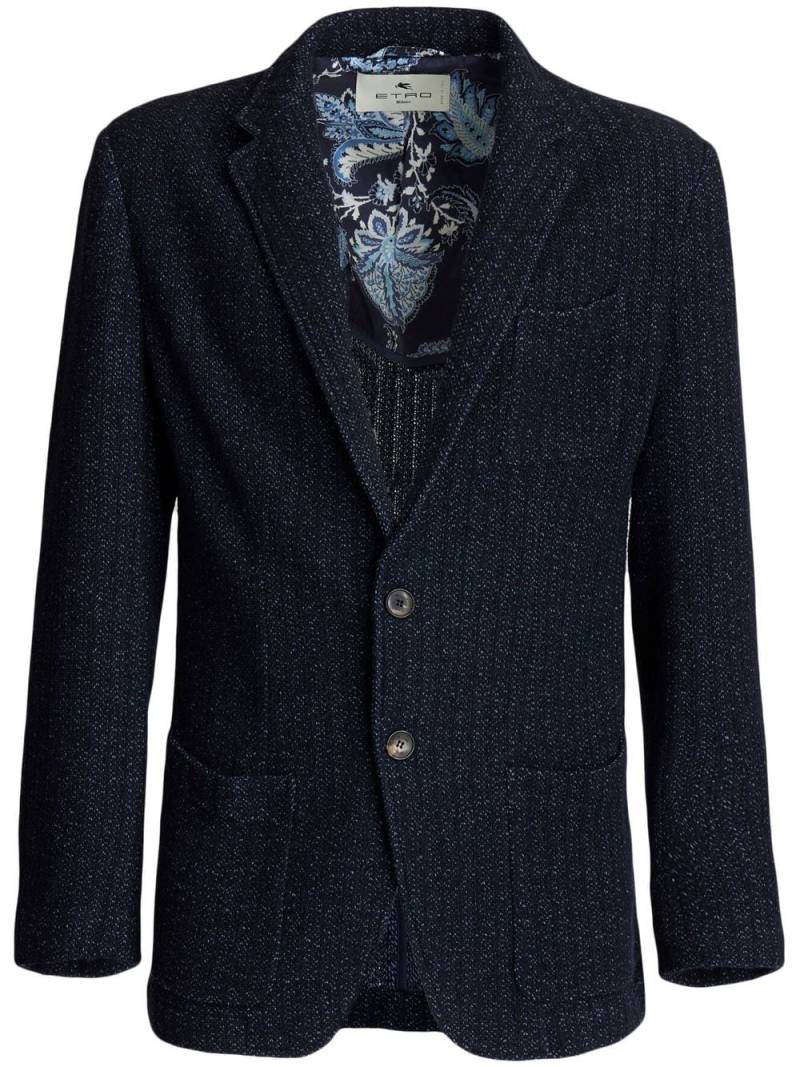 ETRO fitted single-breasted blazer - Blue von ETRO