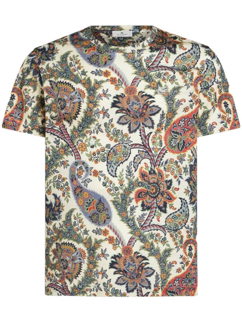 ETRO floral paisley T-shirt - Neutrals von ETRO