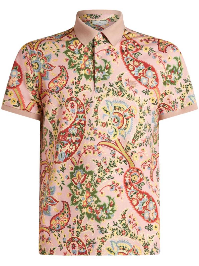 ETRO floral paisley print polo shirt - Pink von ETRO