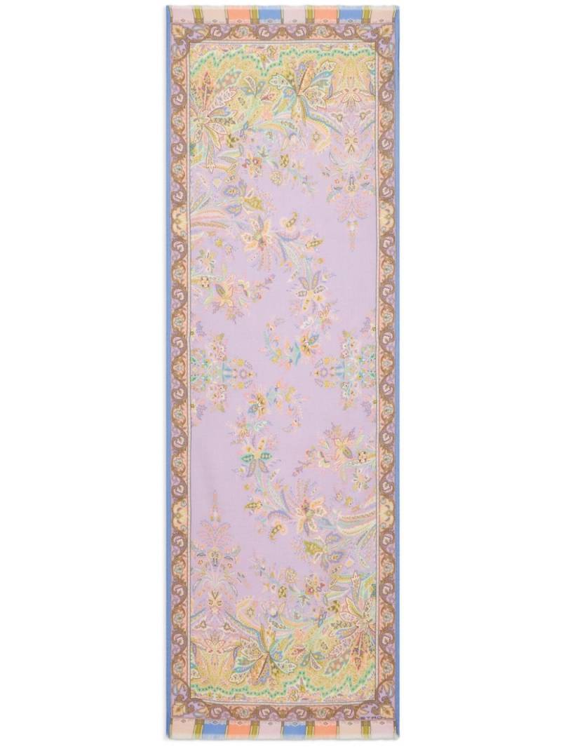 ETRO floral paisley-print scarf - Purple von ETRO