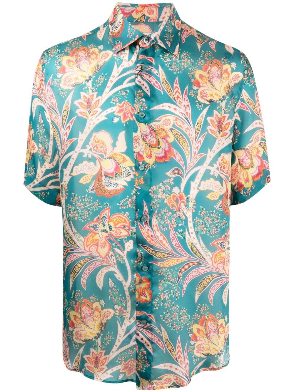 ETRO floral paisley-print silk shirt - Blue von ETRO