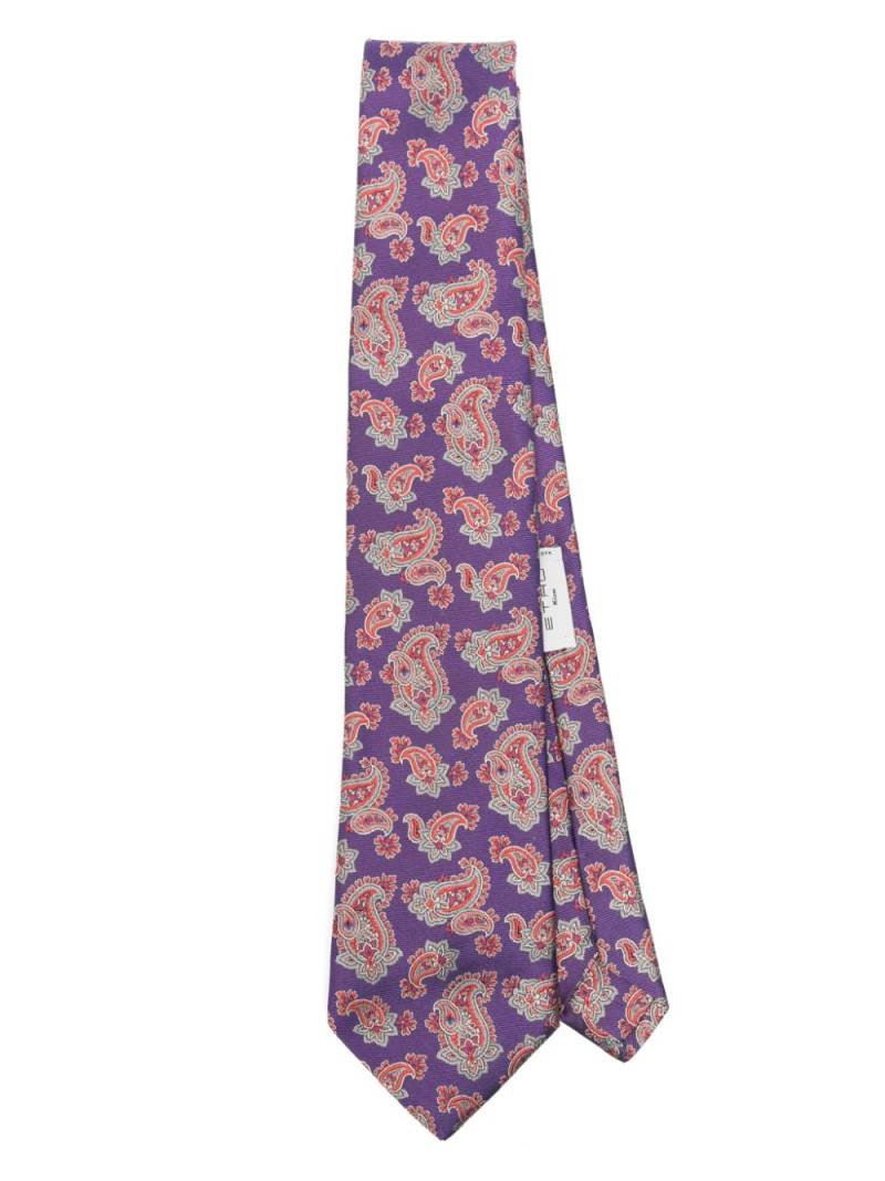 ETRO floral paisley tie - Purple von ETRO