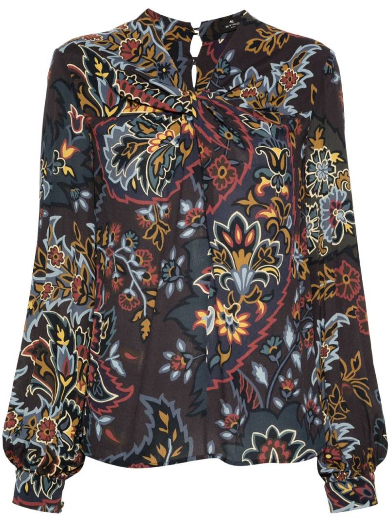 ETRO floral-print blouse - Blue von ETRO