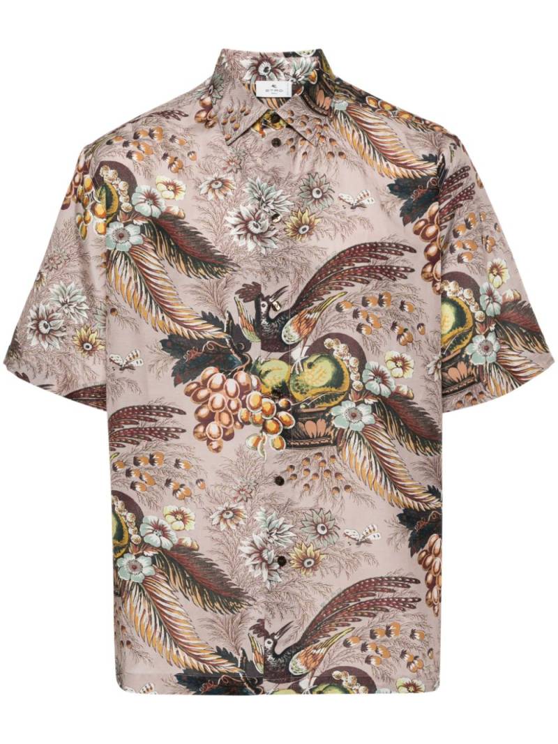 ETRO floral-print bowling shirt - Pink von ETRO