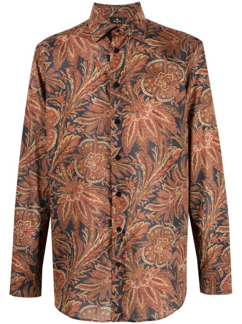 ETRO floral-print cotton shirt - Black von ETRO