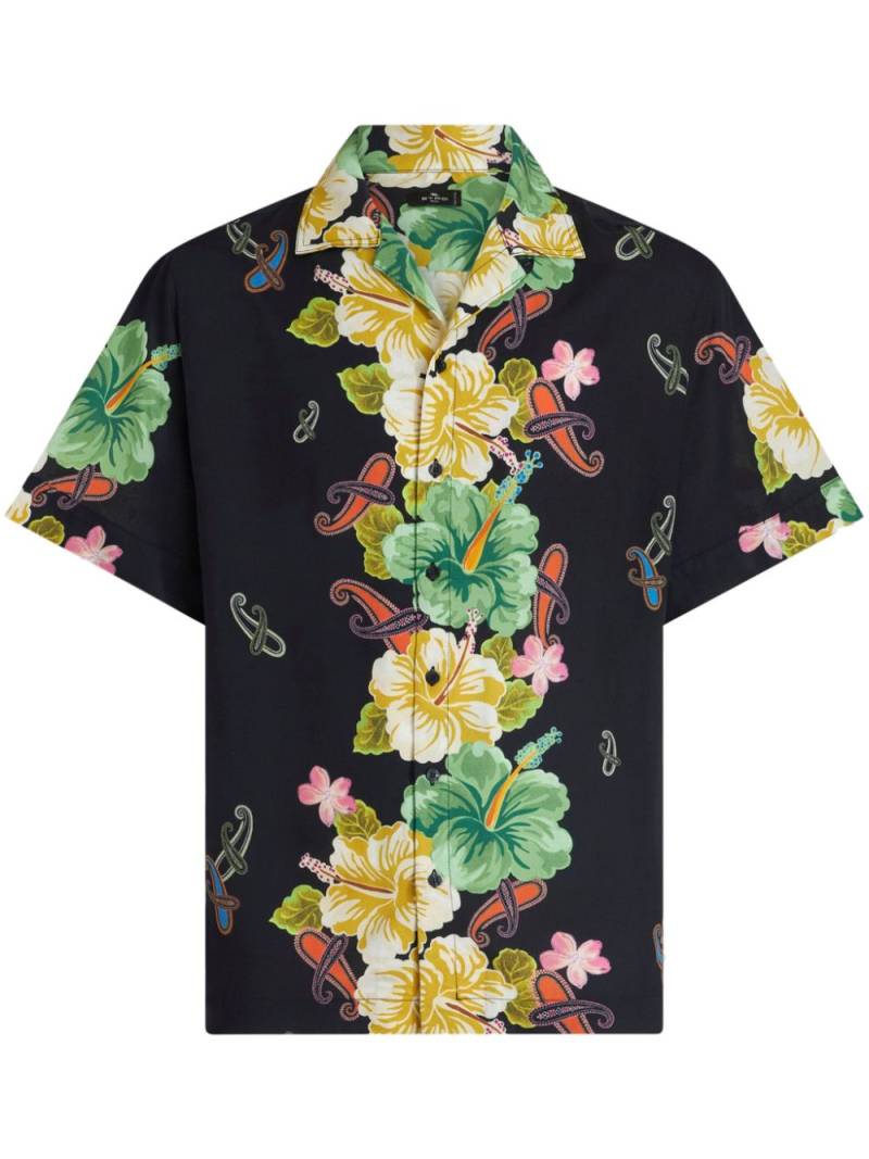 ETRO floral-print cotton shirt - Black von ETRO