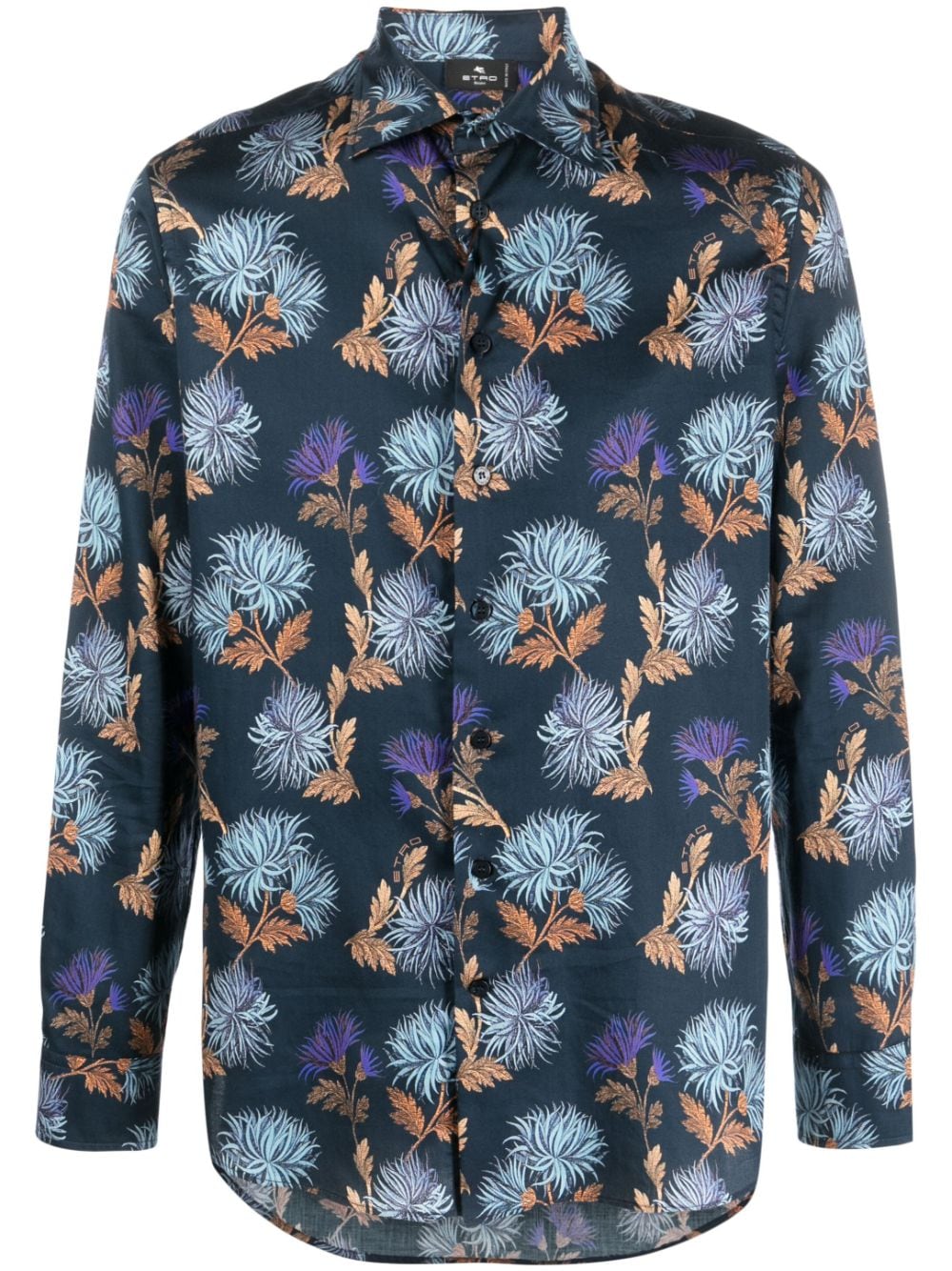 ETRO floral-print cotton shirt - Blue von ETRO