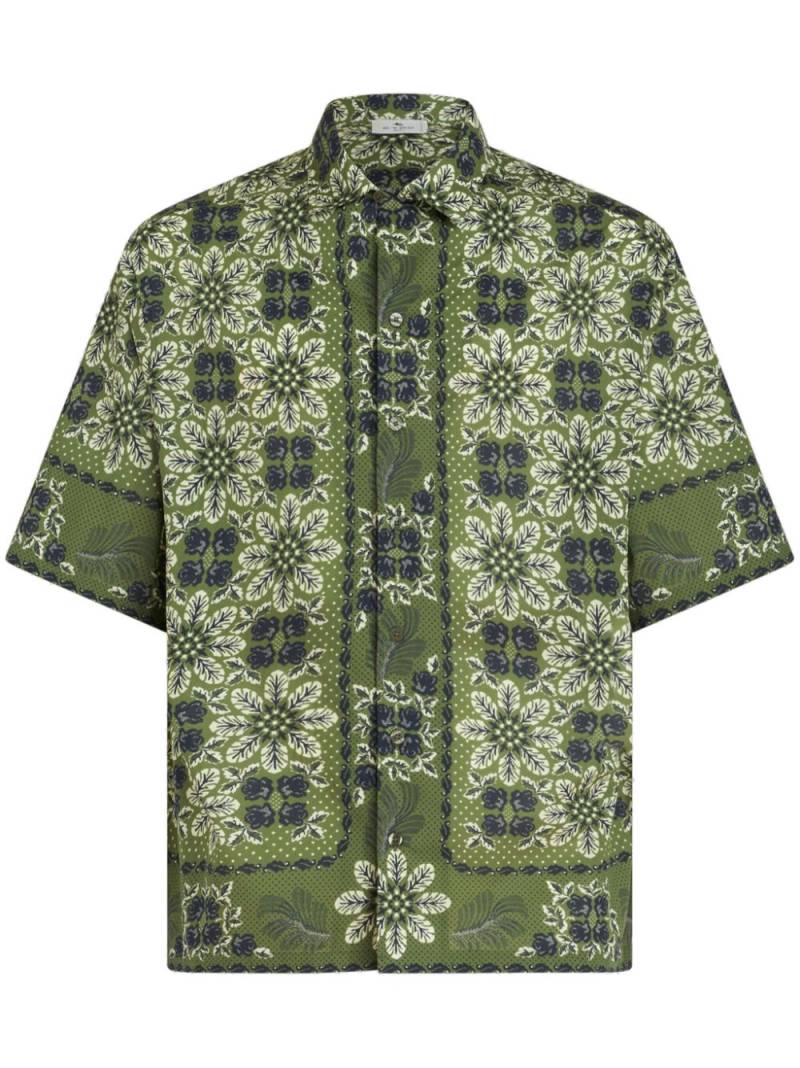 ETRO floral-print cotton shirt - Green von ETRO