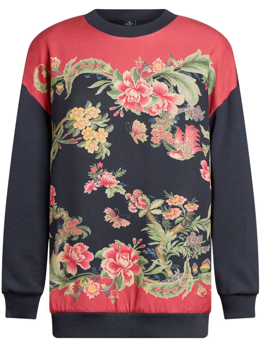 ETRO floral-print drop-shoulder sweatshirt - Black von ETRO