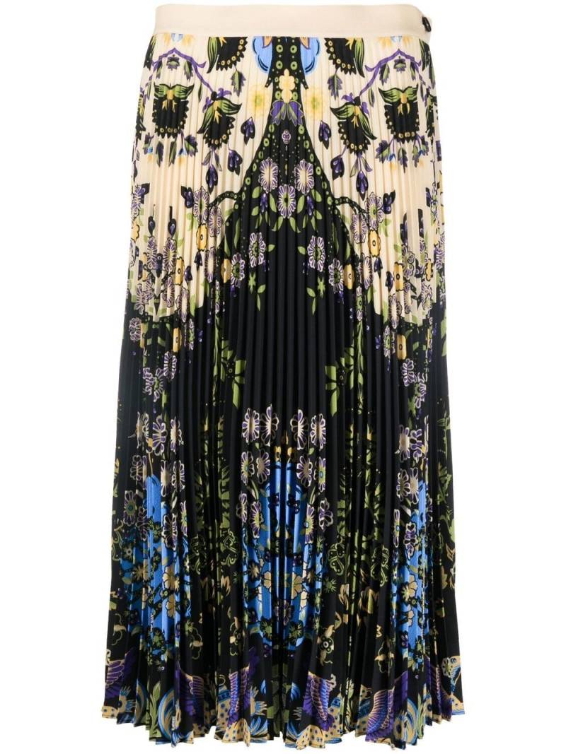 ETRO floral-print pleated skirt - Neutrals von ETRO