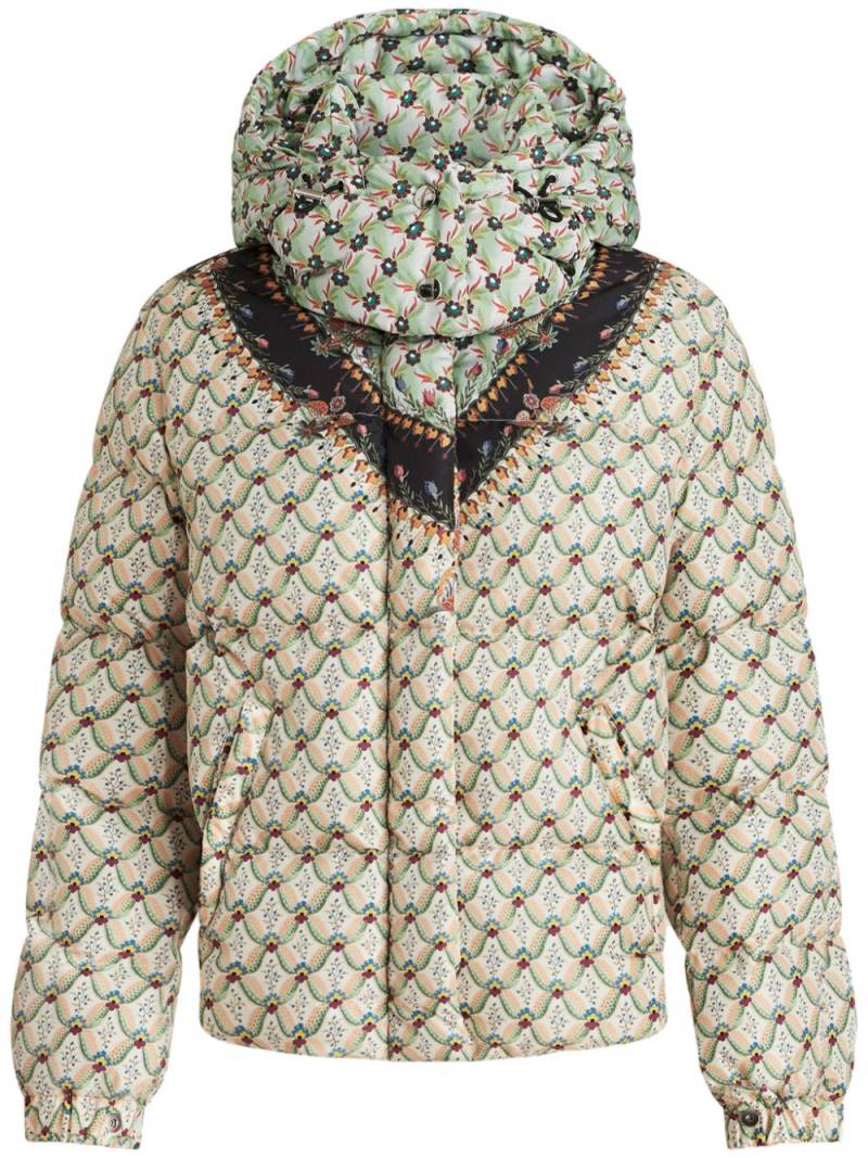 ETRO floral-print quilted jacket - Green von ETRO