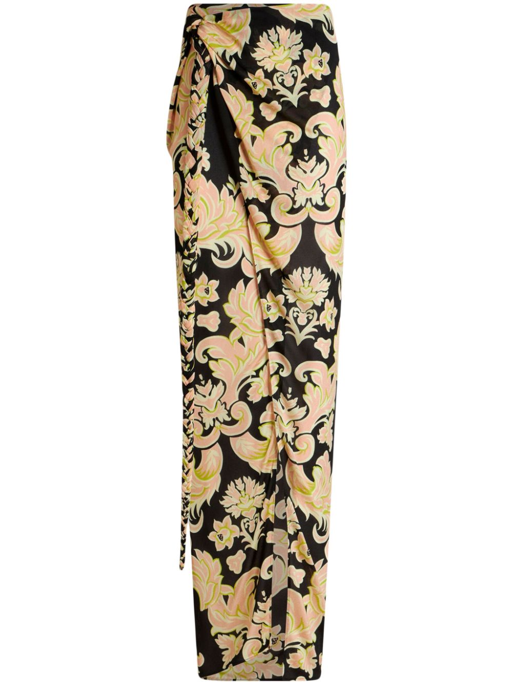 ETRO floral-print sarong skirt - Black von ETRO