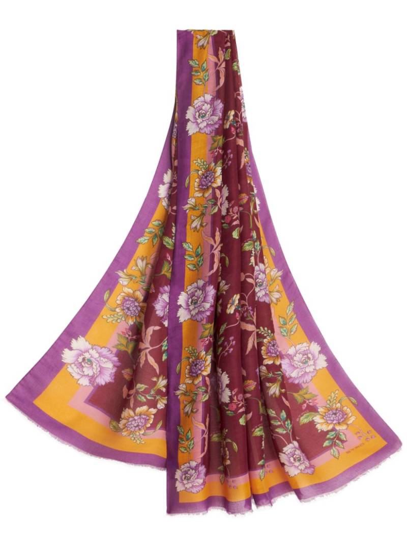 ETRO floral-print semi-sheer scarf - Pink von ETRO