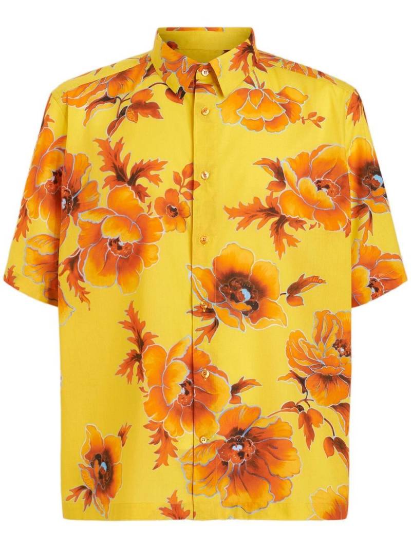 ETRO floral-print short-sleeve shirt - Yellow von ETRO