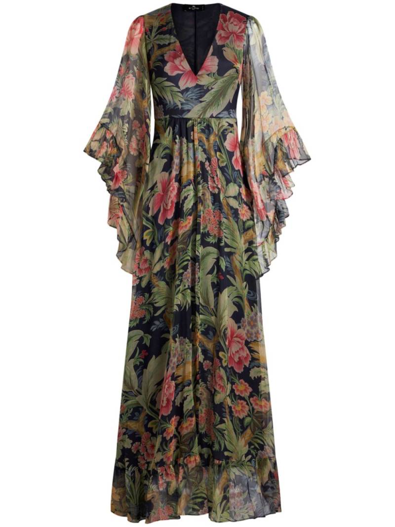 ETRO floral-print silk maxi dress - Green von ETRO