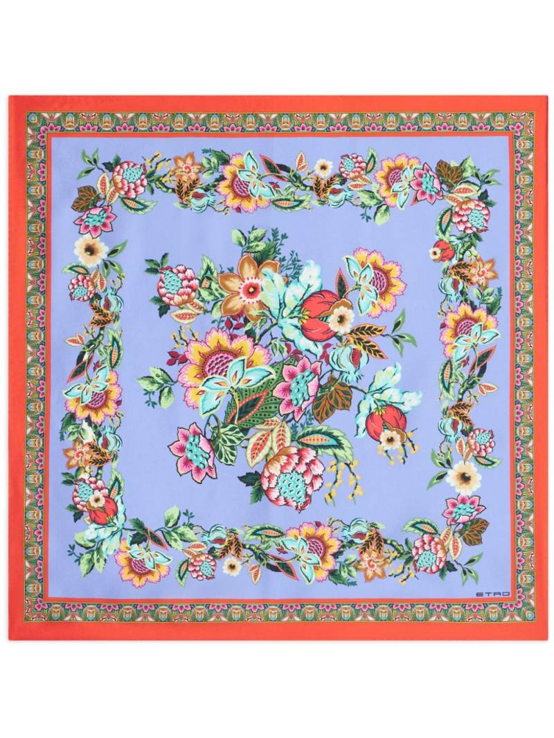 ETRO floral-print silk scarf - Purple von ETRO