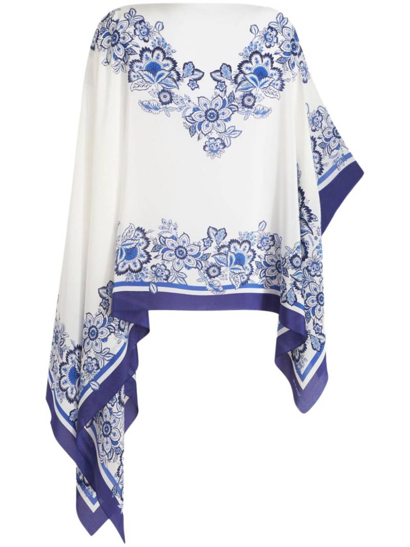 ETRO floral-print silk scarf - White von ETRO