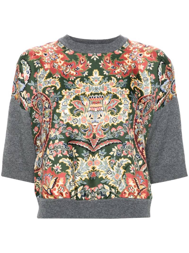 ETRO floral-print sweater - Grey von ETRO