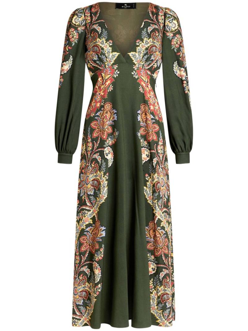 ETRO floral print twill dress - Green von ETRO