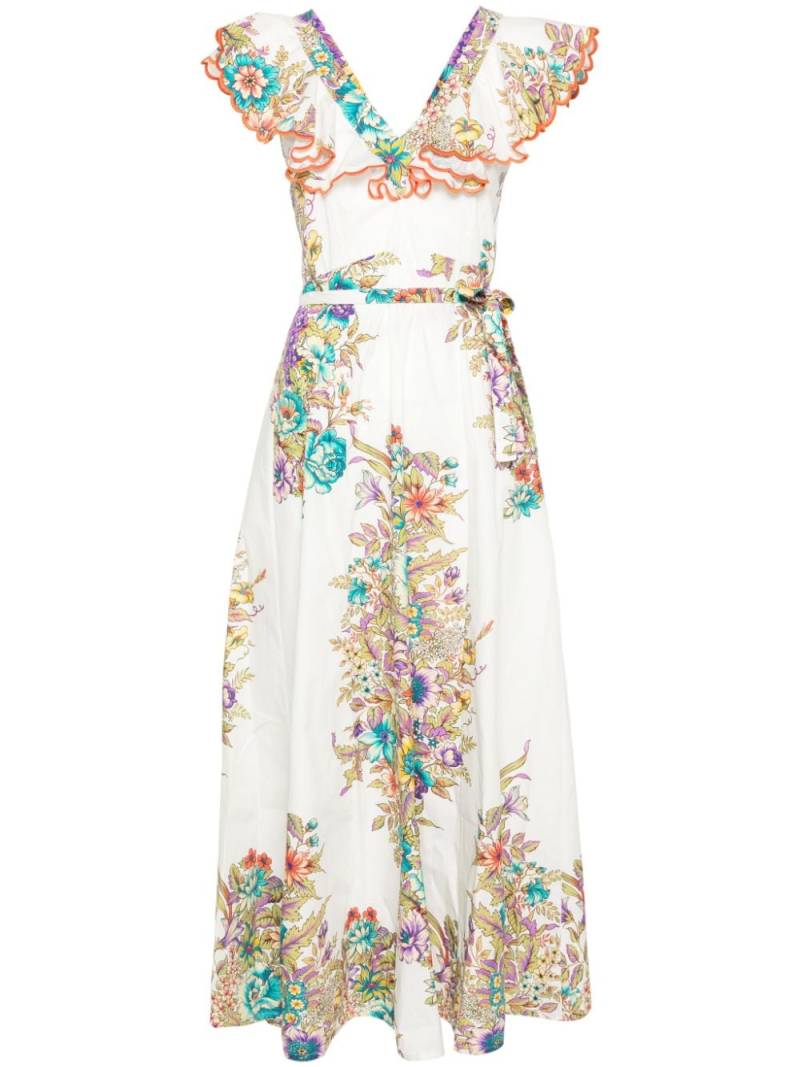 ETRO floral wrap maxi dress - Neutrals von ETRO