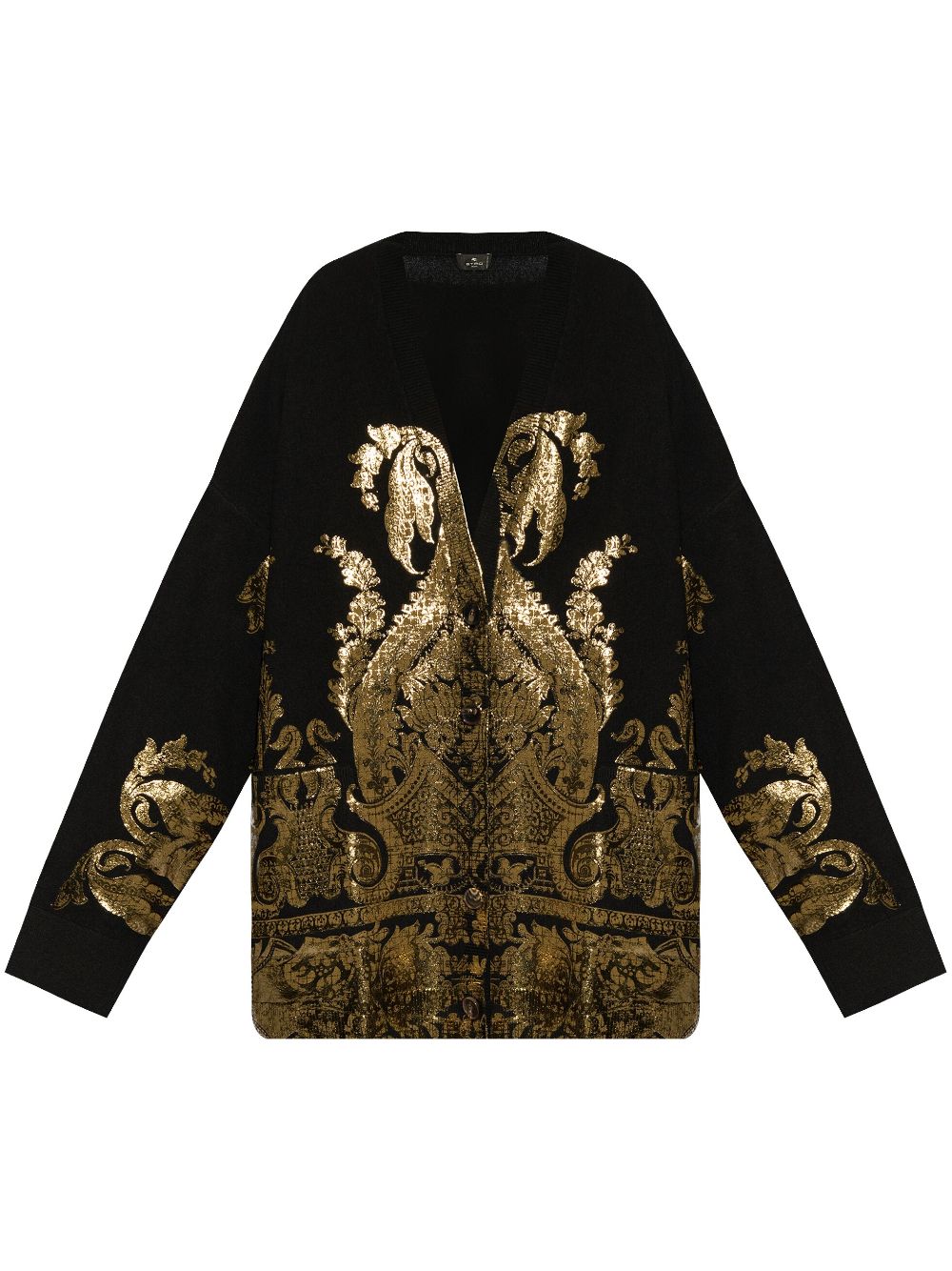 ETRO foiled cardigan - Black von ETRO