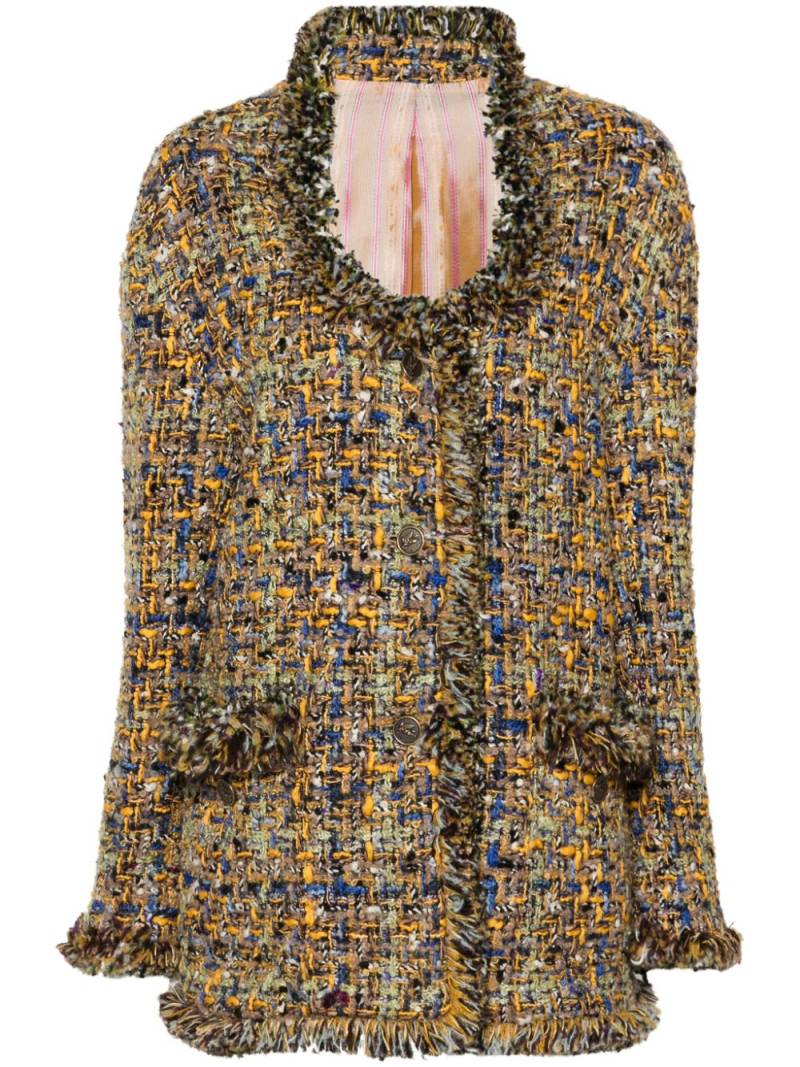 ETRO fringed bouclé jacket - Neutrals von ETRO