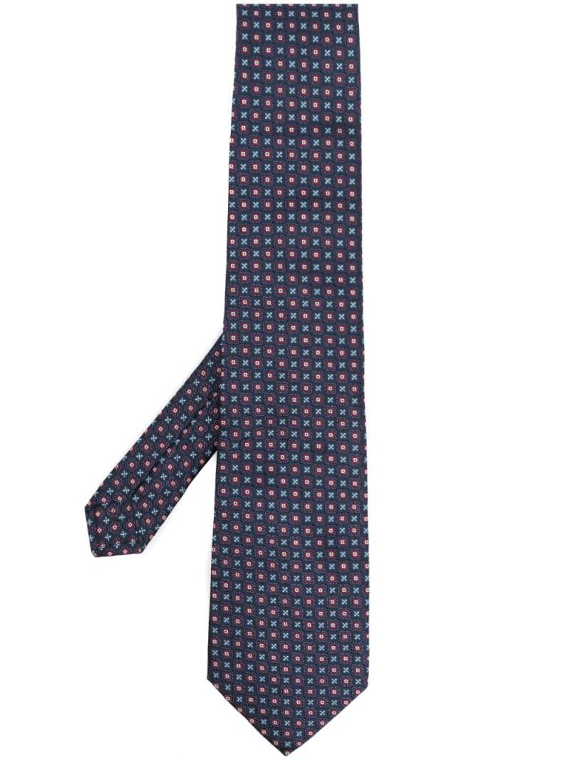 ETRO geometric-pattern regimental tie - Blue von ETRO