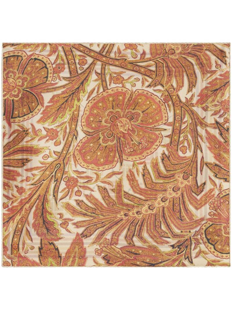 ETRO geometric-print silk pocket square - Orange von ETRO