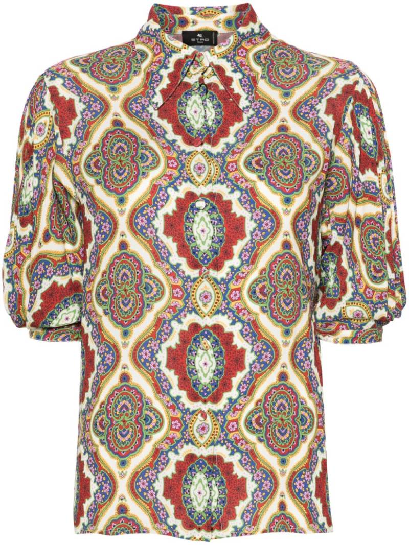 ETRO graphic-print cady blouse - Red von ETRO