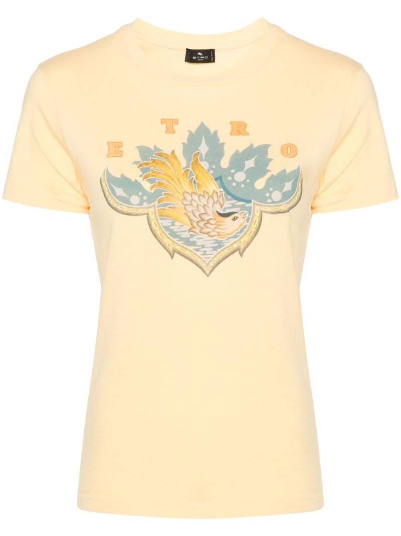 ETRO graphic-print cotton T-shirt - Yellow von ETRO