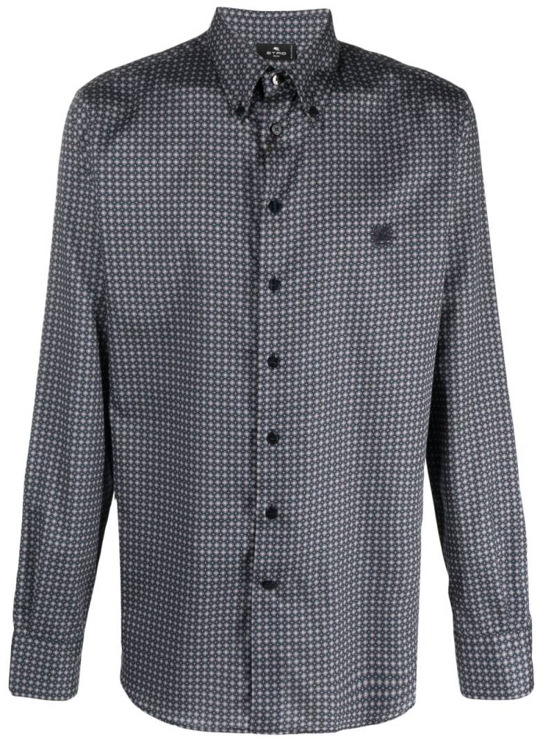 ETRO graphic-print cotton shirt - Blue von ETRO