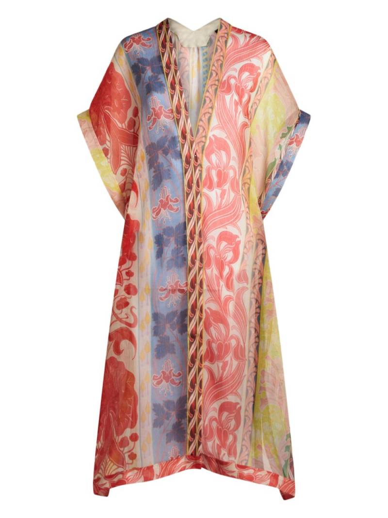 ETRO graphic-print crepe kaftan dress - White von ETRO