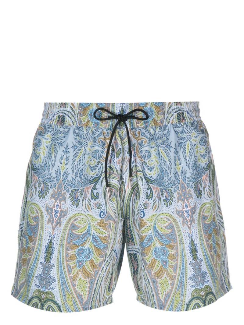 ETRO graphic-print drawstring swim shorts - Blue von ETRO