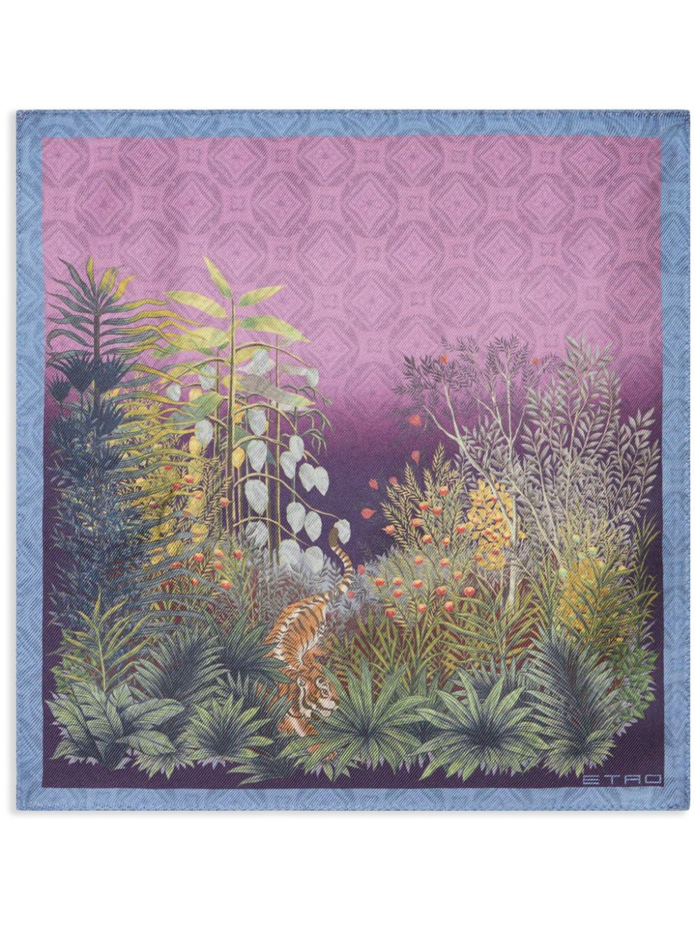 ETRO graphic-print silk pocket square - Pink von ETRO