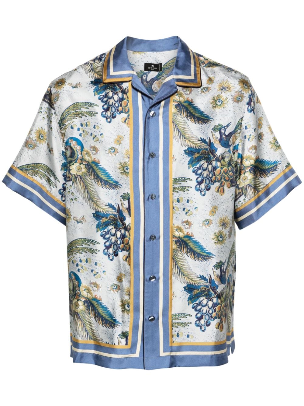 ETRO graphic-print silk shirt - Blue von ETRO