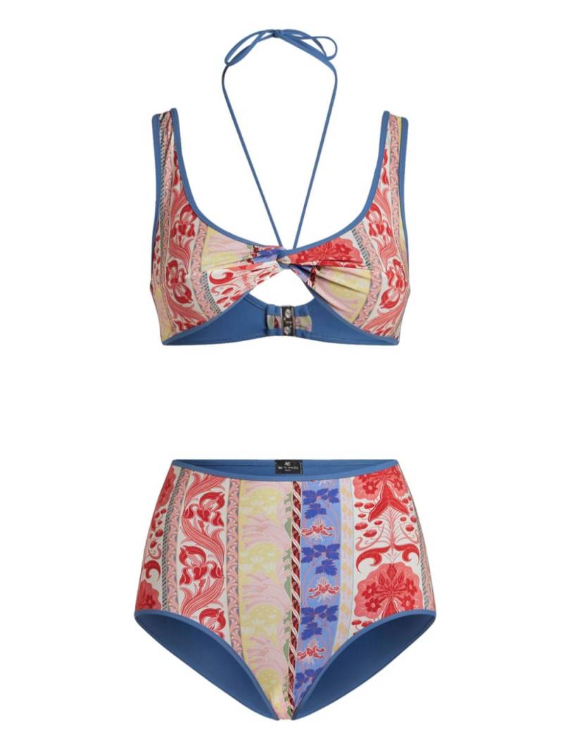 ETRO graphic-print twisted bikini set - White von ETRO