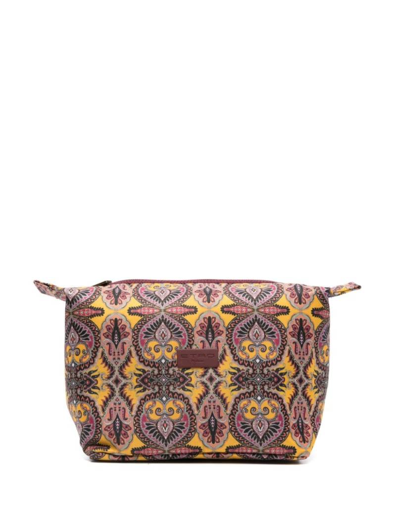 ETRO graphic-print wash bag - Yellow von ETRO