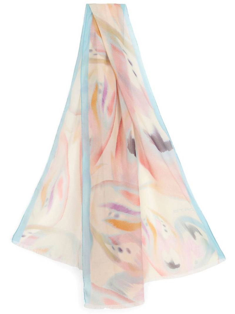 ETRO hand-painted style scarf - Neutrals von ETRO