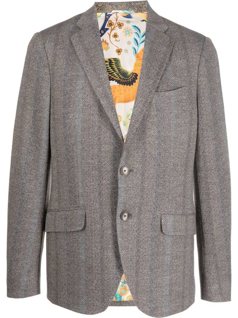 ETRO herringbone tonal striped blazer - Neutrals von ETRO