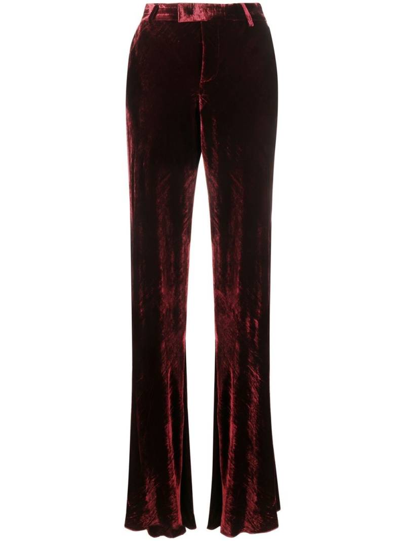 ETRO high-waisted velvet trousers - Red von ETRO