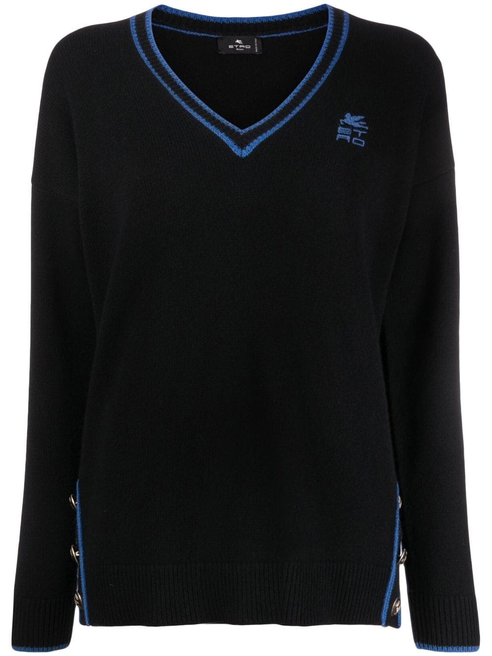 ETRO intarsia-knit logo jumper - Black von ETRO