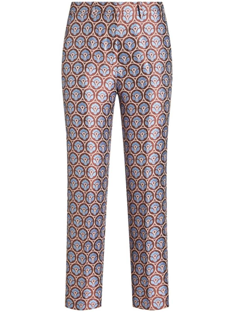 ETRO jacquard cropped trousers - Blue von ETRO